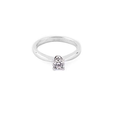 Anello con Diamante Gia - Oro
