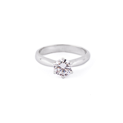 Anello con Diamante IGI - Oro